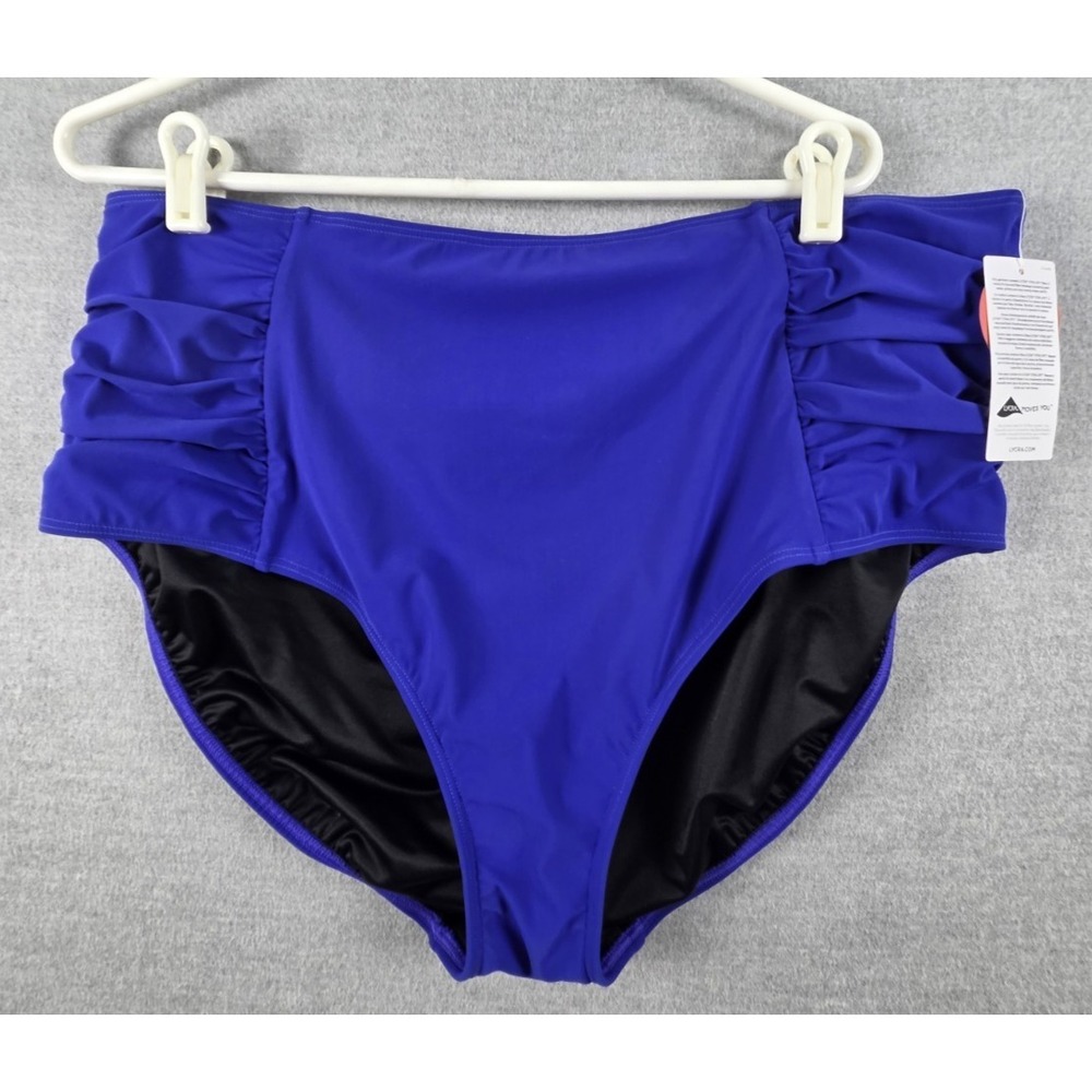 LL Bean‎ 20W Sunsmart Shaping Swimwear High Waist Brief Cobalt Blue UPF 50+ NEW